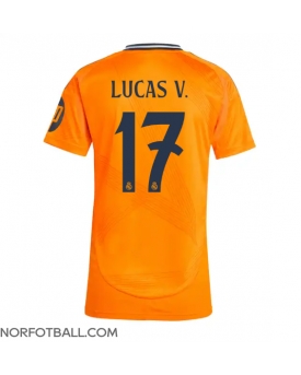 Billige Fotballdrakt Real Madrid Lucas Vazquez #17 Replika Bortedrakt Dame 2024-25 Kortermet